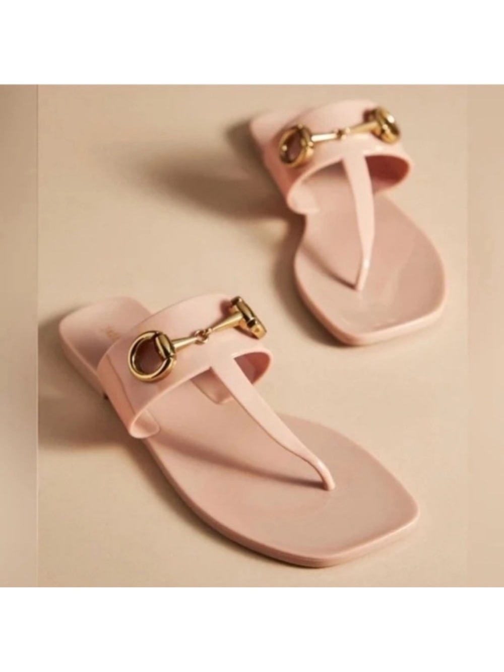 Jeffrey Campbell A Lil Bit Pink Jelly Sandals Size 10 Thong